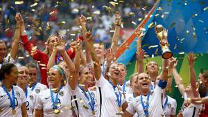L'équipe féminine de football des Etats-Unis, championne du monde en 2015.